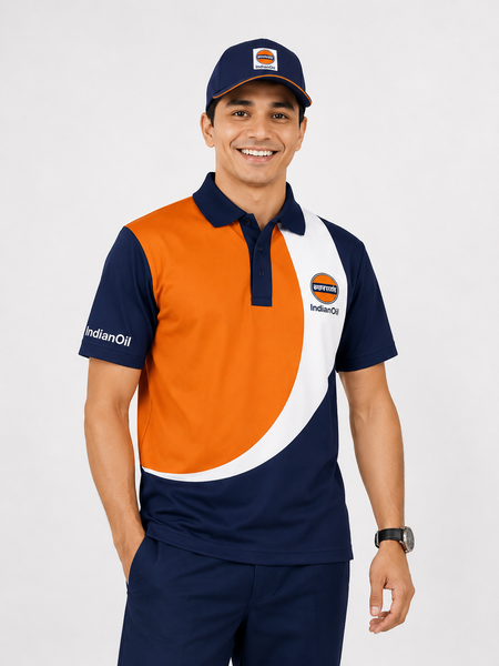 IOCL Petrol Pump Uniform Dhruva Tshirt
