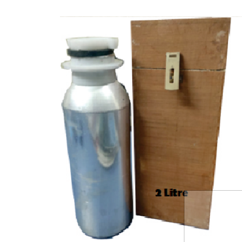 Container Box 2.0l Sample Box for Storage - 2 Ltr Aluminium container with Wooden Box ...
