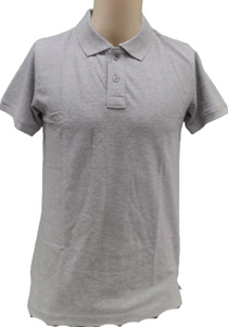 Grey Half Sleeves T-Shirt with Collar