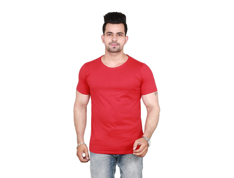 Red Plain Short Sleeve T Shirt (Arbour)