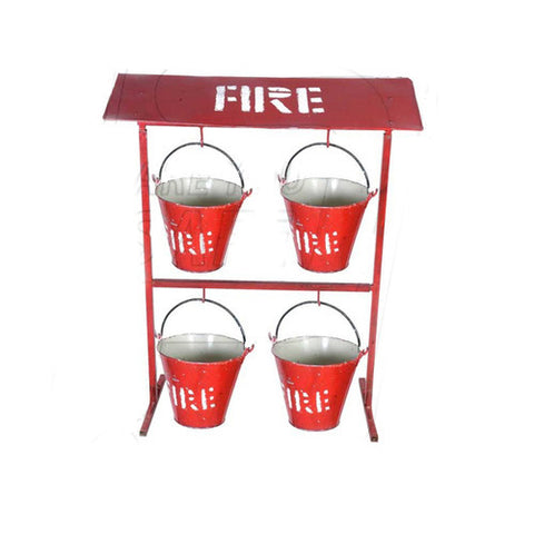 Fire Buckets Stand For 4 Buckets